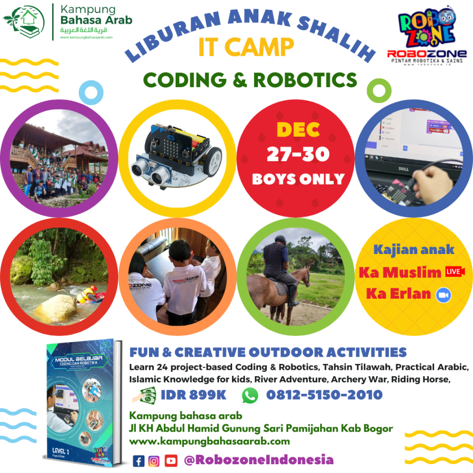 Liburan Anak Shalih : Coding & Robotics – Desember – Kampung Liburan Anak Shalih : Coding & Robotics – Desember – Kampung